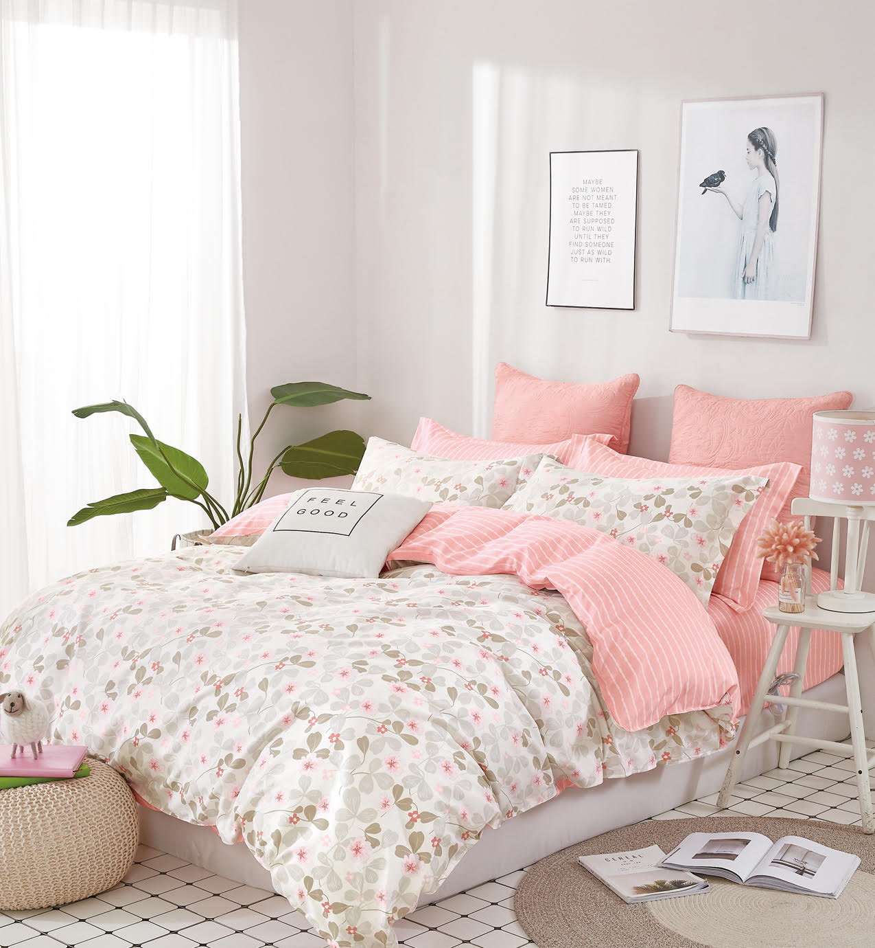 Pink pillow best sale sham