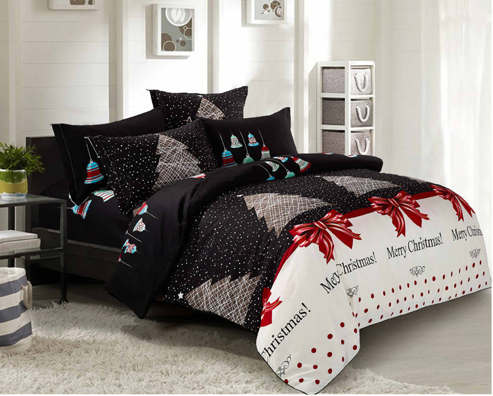 Christmas 3-Piece Luxury Microfiber Bedding Set: Duvet Cover and Pillow Shams