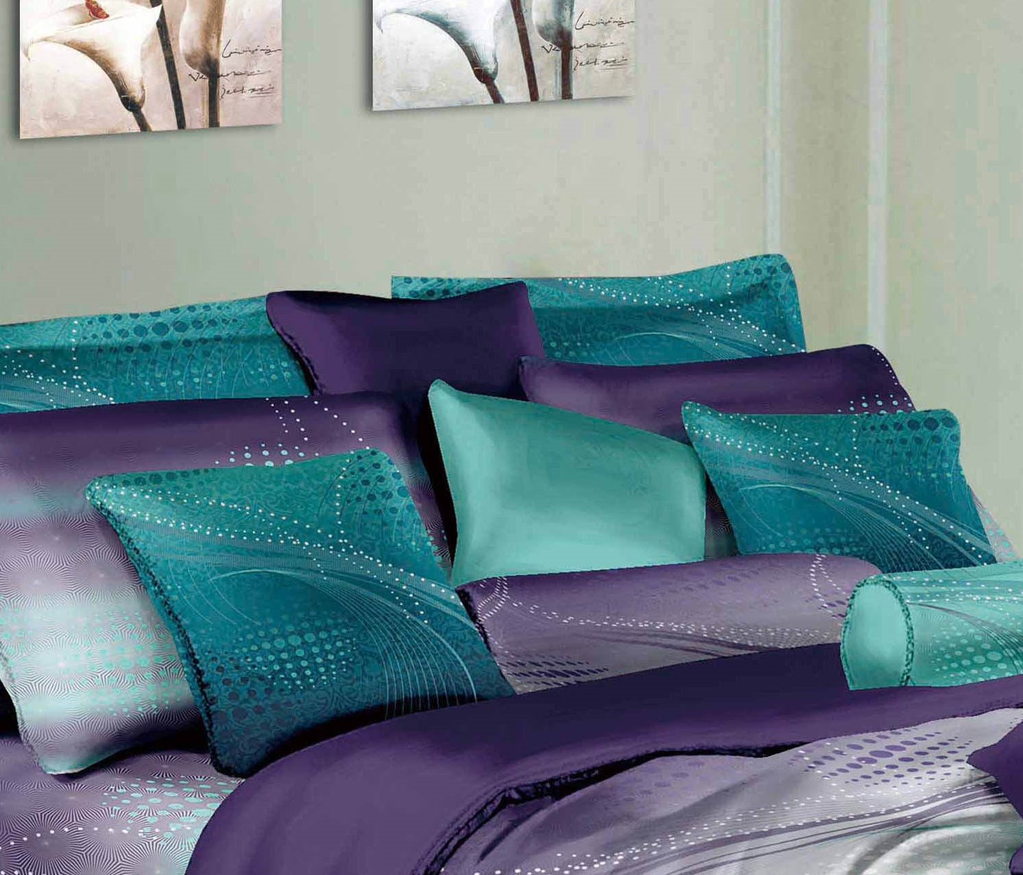 Twilight 3 Piece Luxury 100% Cotton Bedding Set: Duvet Cover and Pillo –  Comfybedding, image size:1493x1277