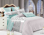 green blue floral motif sheet sets
